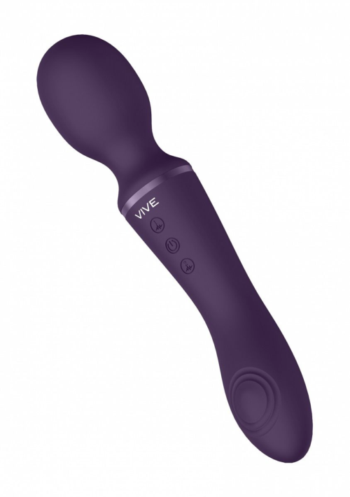 Фиолетовый вибромассажер Enora - 22 см. - 2