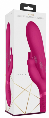 Розовый вибромассажер-кролик Amoris - 23 см. - 1