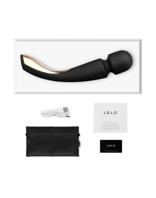 Черный вибромассажёр Lelo Smart Wand 2 Large - 30,4 см. - 1