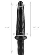 Черный анальный реалистичный стимулятор - 31 см. - 1