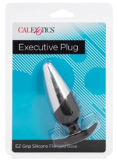 Серебристо-черная анальная пробка Executive Plug - 11,5 см. - 1