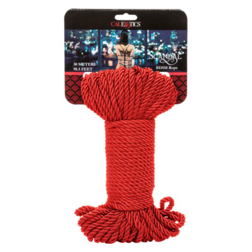 Красная веревка для связывания BDSM Rope - 30 м. - 1