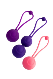Набор из 3 вагинальных шариков BLOOM разного цвета - 1