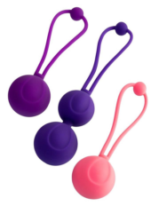 Набор из 3 вагинальных шариков BLOOM разного цвета - 0