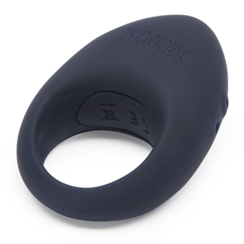 Тёмно-синее эрекционное кольцо Release Together USB Rechargeable Cock Ring - 0