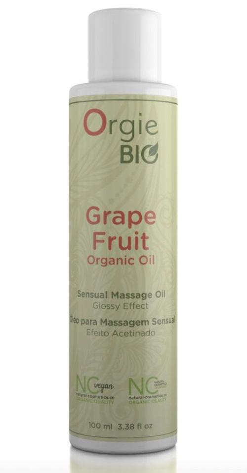 Органическое масло для массажа ORGIE Bio Grapefruit с ароматом грейпфрута - 100 мл. - 0