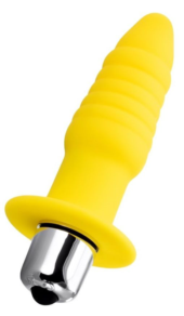 Желтая анальная вибровтулка Lancy - 11 см. - 0