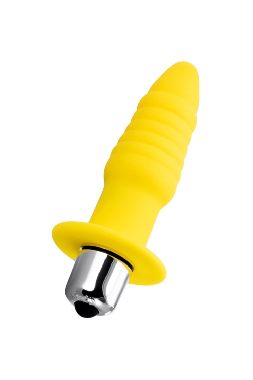 Желтая анальная вибровтулка Lancy - 11 см. - 1