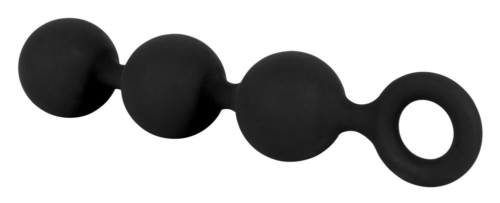 Чёрная анальная цепочка Lust Anal Beads - 19,5 см. - 1