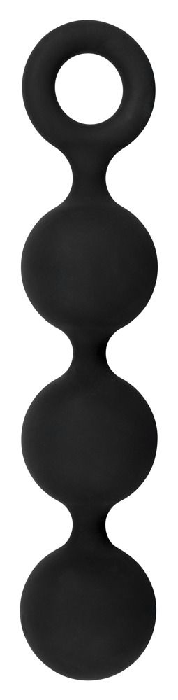 Чёрная анальная цепочка Lust Anal Beads - 19,5 см. - 0