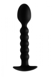 Черный ребристый стимулятор простаты Sojourn Slim Ribbed Prostate Stimulator - 12,1 см. - 2