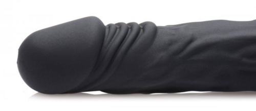 Черный шприц в форме пениса для введения лубриканта Jizz Shooter Silicone Dildo Lube - 19,7 см. - 2