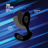 Черный стимулятор простаты 10X P-Flexer Prostate Stimulating Anal Butt Plug - 13,7 см. - 2