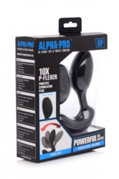 Черный стимулятор простаты 10X P-Flexer Prostate Stimulating Anal Butt Plug - 13,7 см. - 4