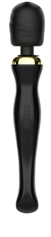 Черный вибратор Oscar - 32,2 см. - 0