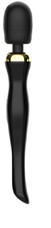 Черный вибратор Oscar - 32,2 см. - 1