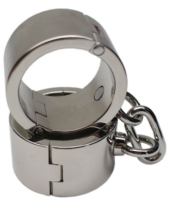 Серебристые металлические гладкие наручники - 0