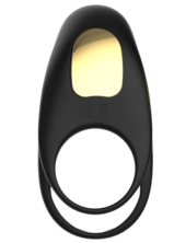 Черное эрекционное виброкольцо Edwin с пультом - 1