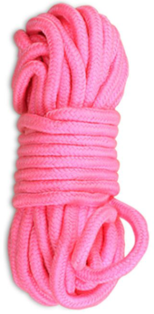 Розовая верёвка для любовных игр - 10 м. - 0