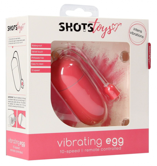 Розовое гладкое виброяйцо Vibrating Egg - 8 см. - 1