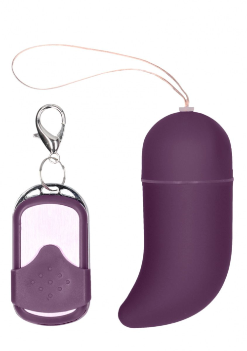 Фиолетовое виброяйцо Medium Wireless Vibrating G-Spot Egg с пультом - 7,5 см. - 0