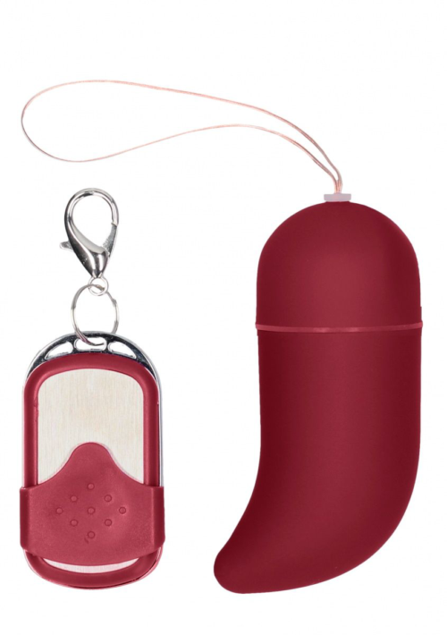 Красное виброяйцо Medium Wireless Vibrating G-Spot Egg с пультом - 7,5 см. - 0