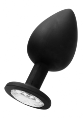 Черная анальная пробка N 91 Self Penetrating Butt Plug - 9,5 см. - 0