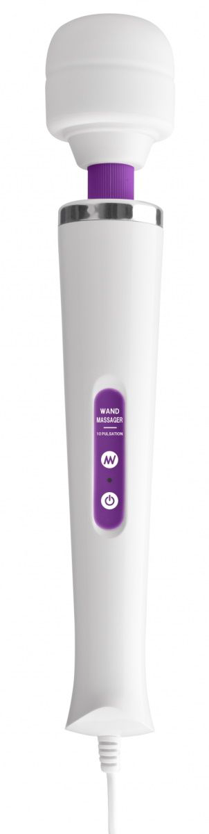 Бело-фиолетовый вибромассажер Wonder Wand - 32 см. - 0