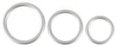 Набор из 3 эрекционных колец под металл Metallic Silicone Cock Ring Set - 3