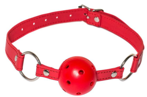 Красный кляп-шарик Firecracker - 0