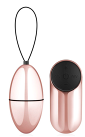 Розовое виброяйцо New Vibrating Egg с пультом ДУ - 0