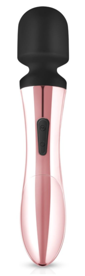 Черно-розовый вибромассажер Nouveau Curve Massager - 21 см. - 0