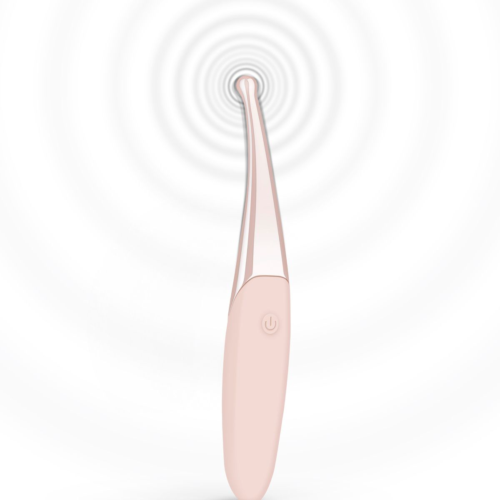 Розовый точечный вибромассажер Senzi Vibrator - 14,7 см. - 0