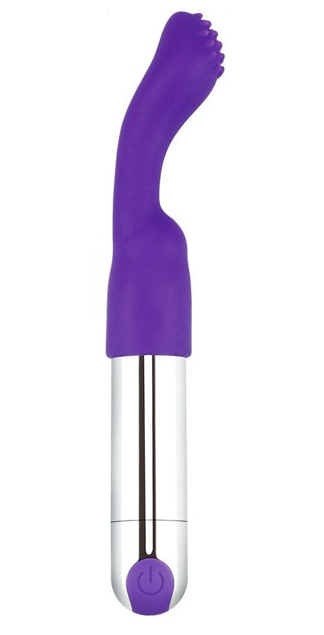Фиолетовый перезаряжаемый вибратор Rechargeable IJOY Versatile Tickler - 14,5 см. - 0