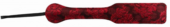 Красная прямоугольная шлепалка с цветочным принтом - 32,6 см. - 1