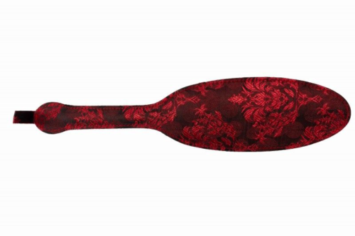 Красная овальная шлепалка с цветочным принтом - 35,5 см. - 2