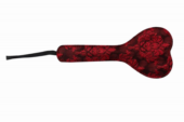 Красная шлепалка-сердечко с цветочным принтом - 28 см. - 2