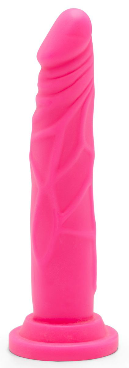 Розовый фаллоимитатор-реалистик на присоске Happy Dicks - 19 см. - 0