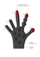 Черная стимулирующая перчатка Stimulation Glove - 3