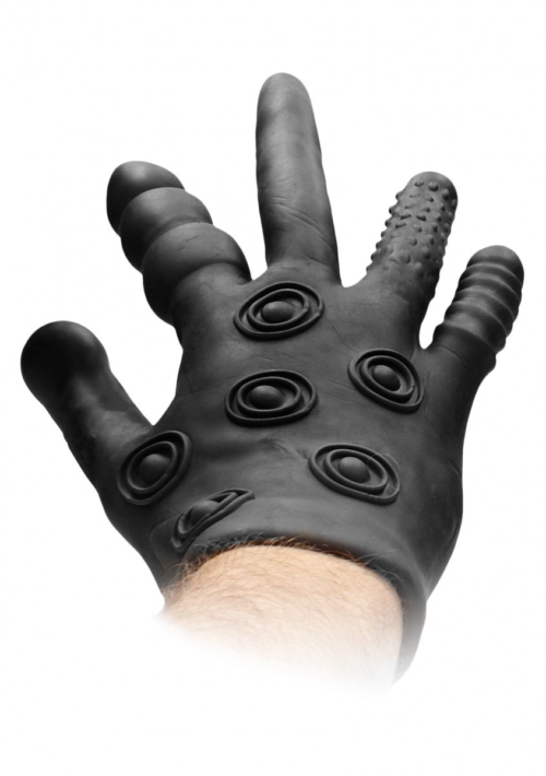 Черная стимулирующая перчатка Stimulation Glove - 0