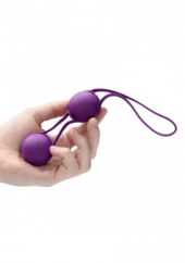 Фиолетовые вагинальные шарики Geisha со шнурком - 0