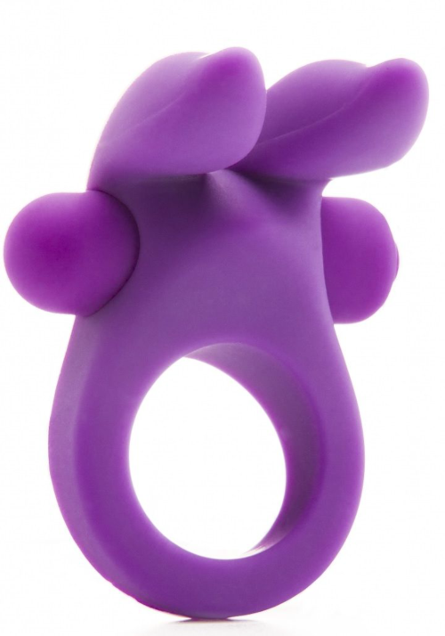 Фиолетовое эрекционное виброкольцо Rabbit Cockring - 0