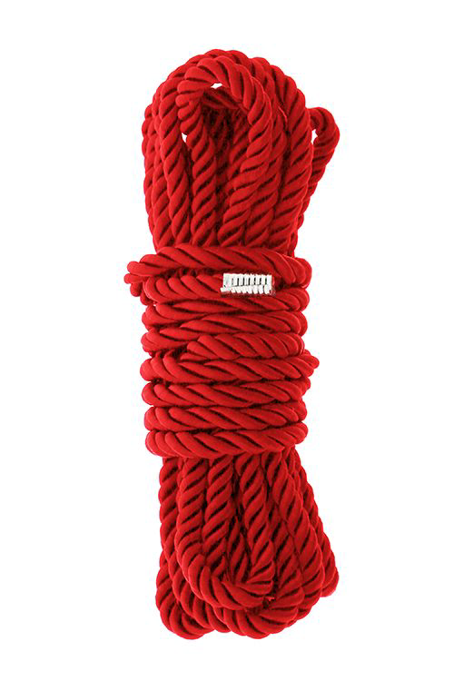 Красная веревка для шибари DELUXE BONDAGE ROPE - 5 м. - 0