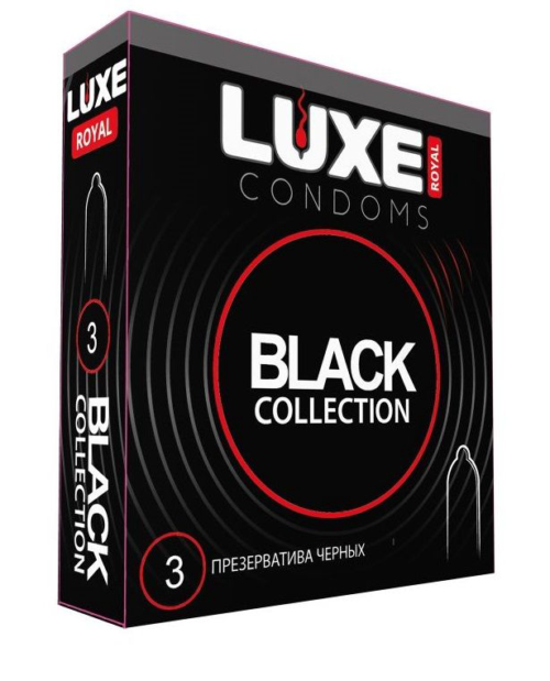 Черные презервативы LUXE Royal Black Collection - 3 шт. - 0