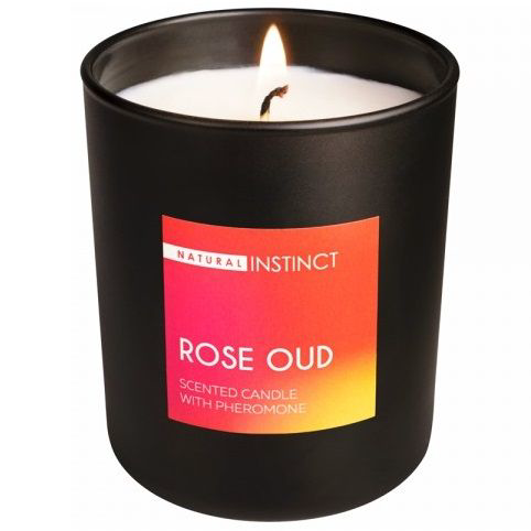 Ароматическая свеча с феромонами Natural Instinct Роза и уд - 180 гр. - 0