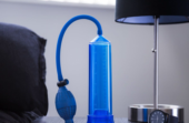Синяя ручная вакуумная помпа Male Enhancement Pump - 3