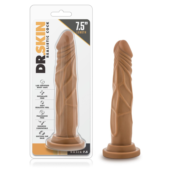 Кофейный фаллоимитатор без мошонки Dr. Skin Realistic Cock Basic 7.5 - 19 см. - 2