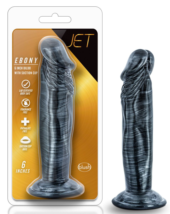 Черный фаллоимитатор без мошонки с присоской Ebony 6 Inch Dildo - 15 см. - 1