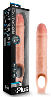 Телесный реалистичный фаллоудлинитель 10 Inch Silicone Cock Sheath Penis Extender - 25,4 см. - 1
