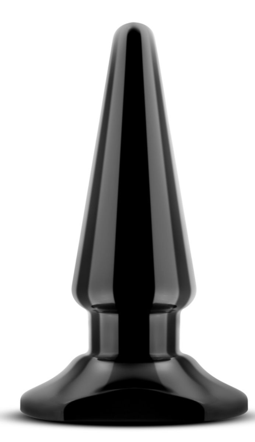 Чёрная анальная пробка Easy Plug - 10,16 см. - 0